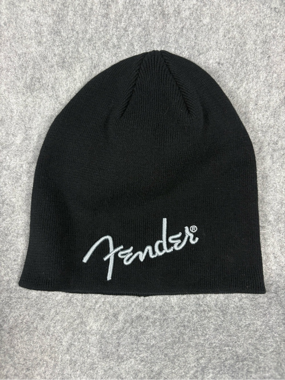 Fender Black Embroidered Logo Knit Beanie One Size